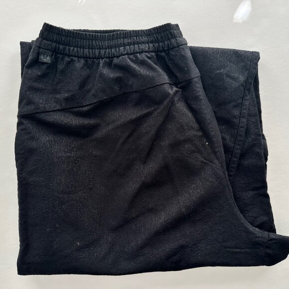Lululemon LAB Jacquard Wide-Leg Pant 31" Leopardo Jacquard Black NEW Sz 14 $168 - Picture 2 of 5